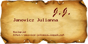 Janovicz Julianna névjegykártya